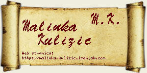 Malinka Kulizić vizit kartica